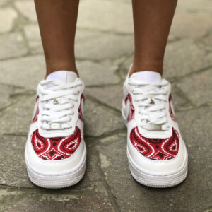 Nike Air Force One Custom Bandana Rossa - Vol 3