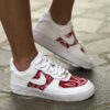 Nike Air Force One Custom Bandana Rossa - Vol 3