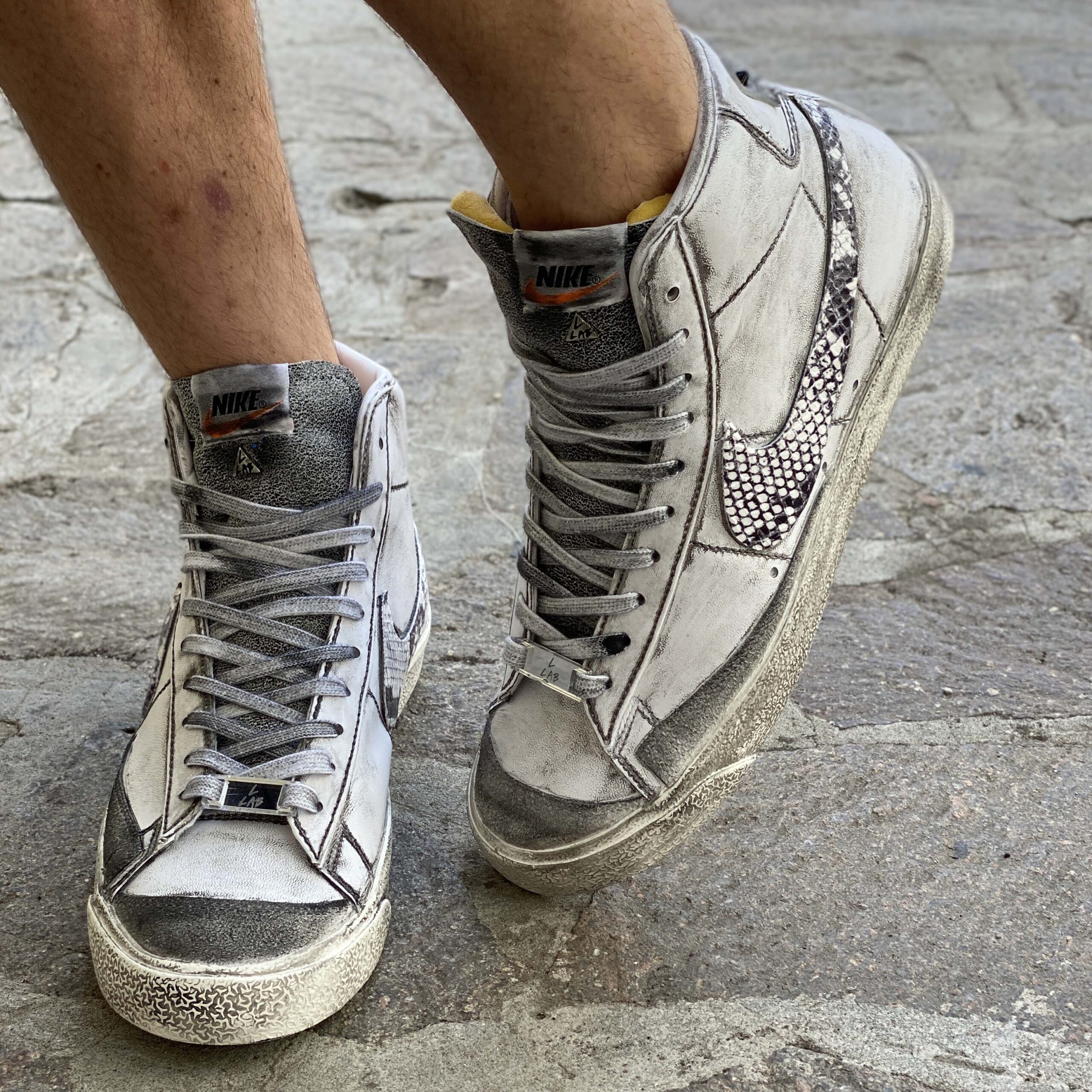 Nike Blazer Customized Delave Swoosh Squamato LLab Scarpe Custom