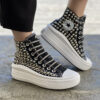 Converse All Star Personalizzate Platform Move Borchie Strass & Laccio Strass
