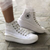 Converse Personalizzate Move Platform Sposa Pizzo & Strass