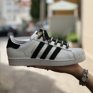 Adidas Superstar Personalizzate Glitter, Borchie & Lacci Strass - Eclipse Luxury 2
