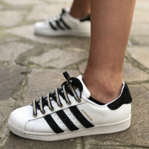 Adidas Superstar Personalizzate Glitter, Borchie & Lacci Strass - Eclipse Luxury 2