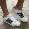 Adidas Superstar Personalizzate Glitter Oro & Strass