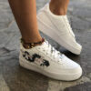 Nike Air Force One Custom Dipinte A Mano Black & Grey Dragon