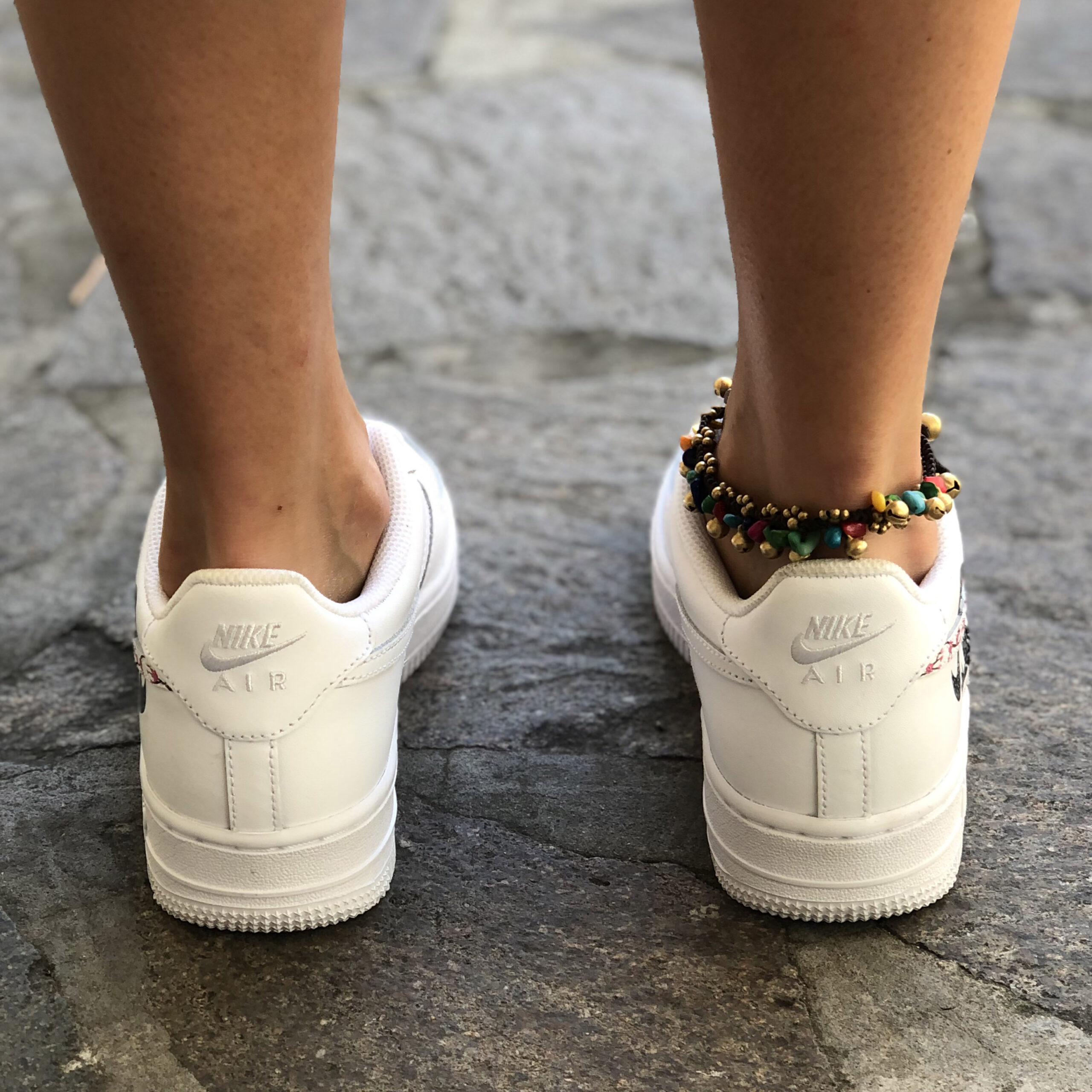 Nike Air Force One Custom Dipinte A Mano Black & Grey Dragon