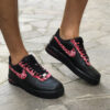 Nike Air Force One Custom Black Bandana Rossa