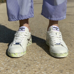 Diadora Personalizzate Game Leather Waxed Borchie e Sporcatura Verde