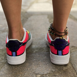 Nike Air Force One Custom Cartoon Dipinte A Mano Multicolor Super