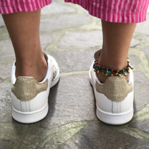 Adidas Stan Smith Personalizzate Lurex Oro & Borchie