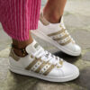 Adidas Stan Smith Personalizzate Lurex Oro & Borchie