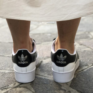 Adidas Superstar Bold Personalizzate Squamato Argento e Lacci in Strass
