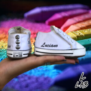 Converse All Star Custom Culla Cuore Glitter LLab scarpe personalizzate