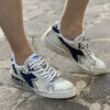 Diadora Personalizzate Game Leather Waxed Logo Spezzato Squamato Blu