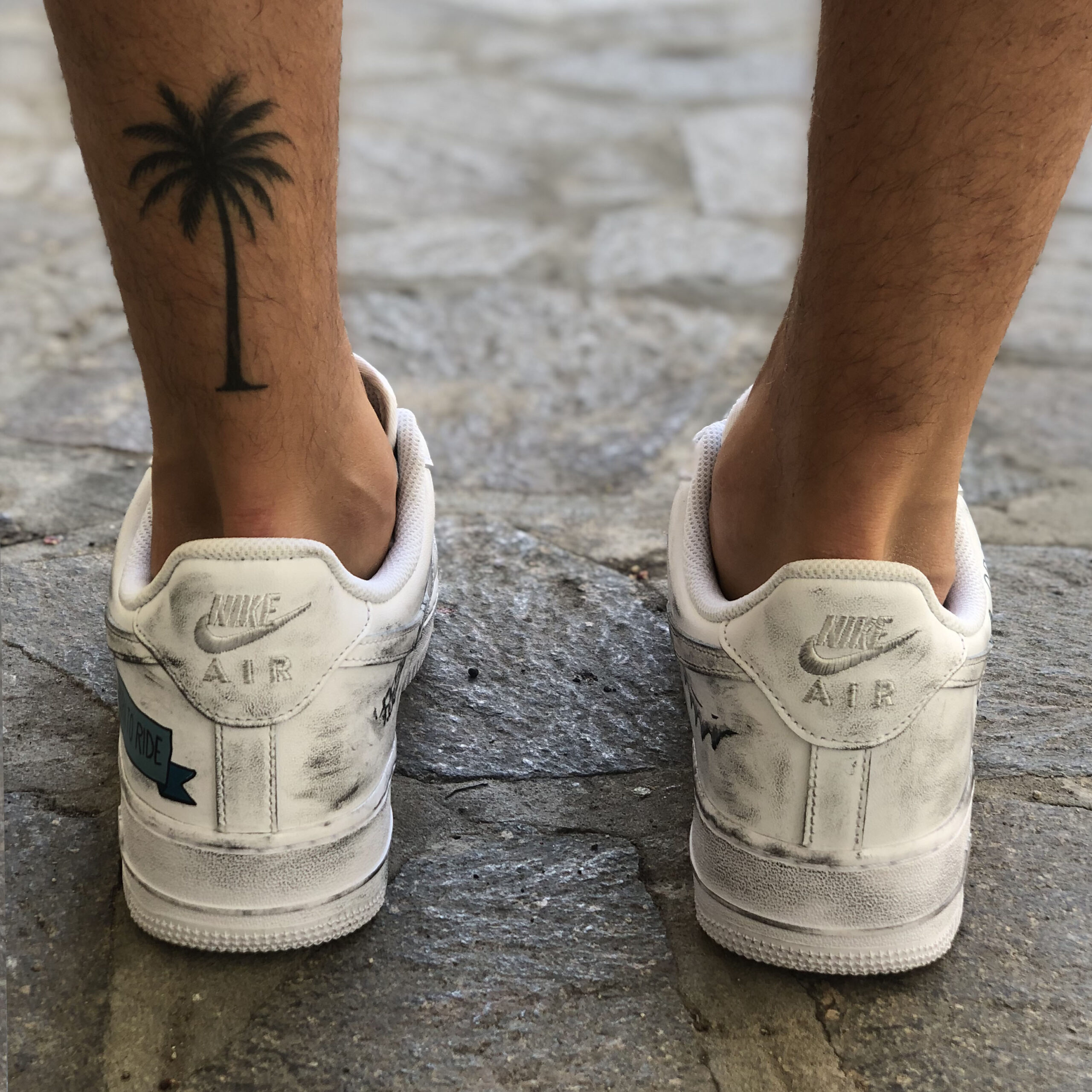 Nike Air Force One Custom Dipinte A Mano Ciclista