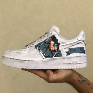 Nike Air Force One Custom Dipinte A Mano Ciclista