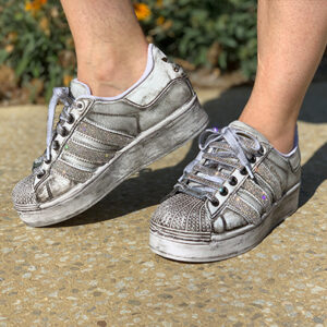 Adidas Superstar Bold Custom Delave e Strass LLab scarpe custom