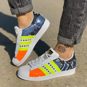 Adidas Superstar Custom Glitter Fluo e Squamato | LLab scarpe custom