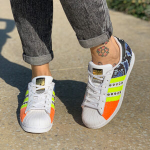 Adidas superstar colorate blu clearance