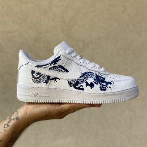 Nike Air Force One Custom Dipinte A Mano Blue Dragon Vol.2