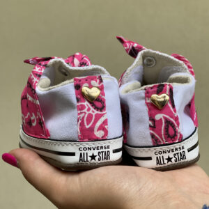 Converse All Star Custom Bambina Bandana Blu LLab scarpe custom
