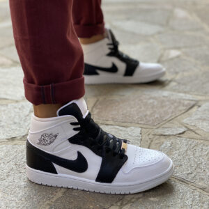 Nike Jordan 1 Custom Inserti in Pelle Nera