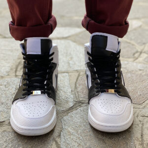 Nike Jordan 1 Custom Inserti in Pelle Nera