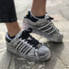 Adidas Superstar Bold Personalizzate Délavé Dark Lacci Raso