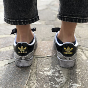 Adidas Superstar Bold Personalizzate Délavé Dark Lacci Raso