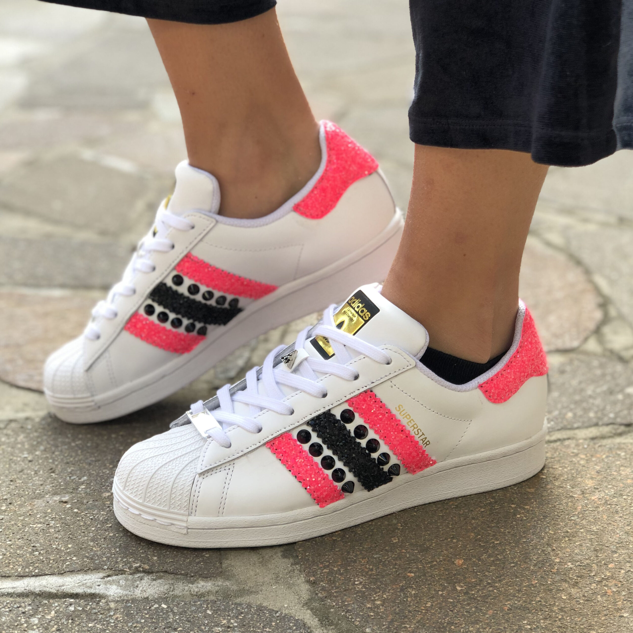 adidas superstar bianche e fucsia