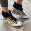 Converse All Star Personalizzate Squamato e Pelliccia Ecologica