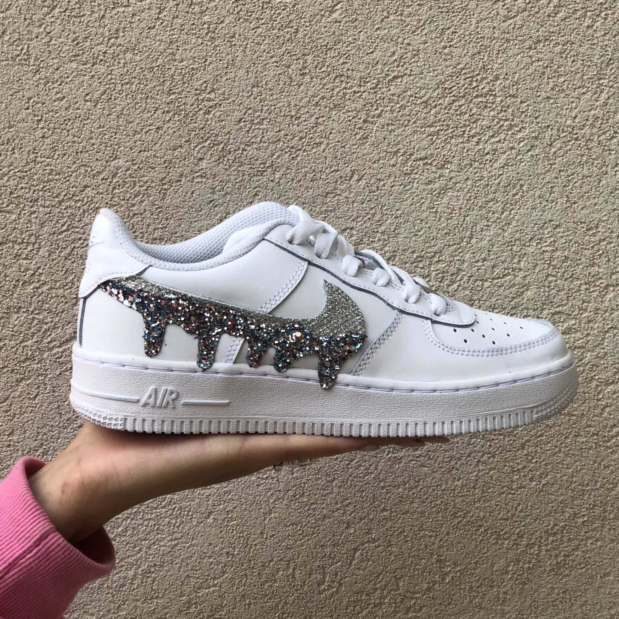 custom glitter nike air force ones