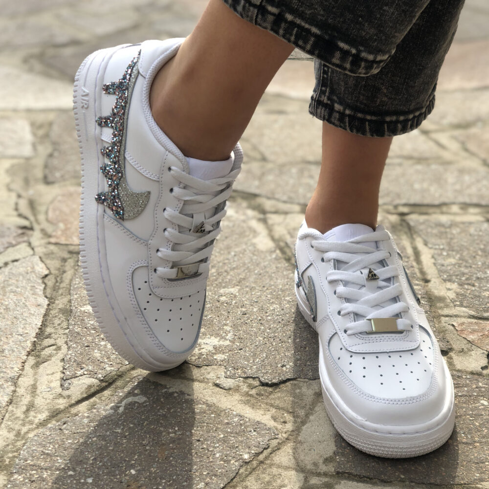 custom glitter nike air force ones