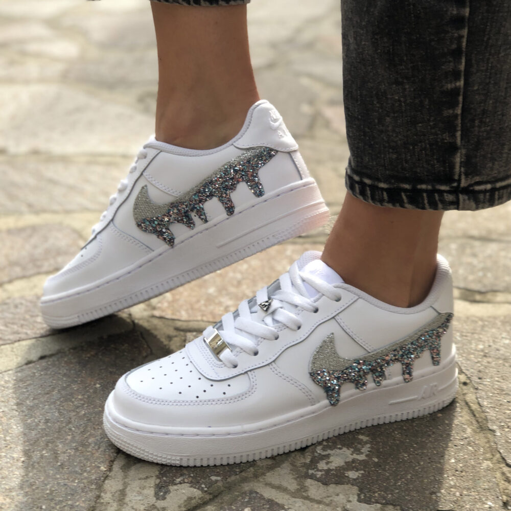 custom glitter nike air force ones