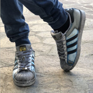 Adidas Superstar Personalizzate Délavé Blu