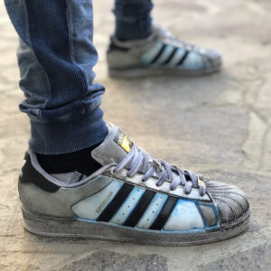 Adidas Superstar Personalizzate Délavé Blu