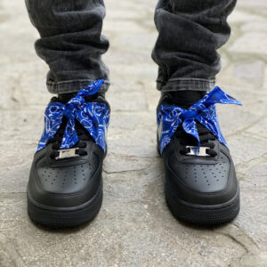 Nike Air Force One Custom Black Bandana e Gocce Blu