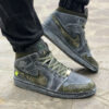 Nike Jordan 1 Custom Délavé Con Doppio Swoosh e Inserti Squamato