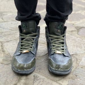 Nike Jordan 1 Custom Délavé Con Doppio Swoosh e Inserti Squamato