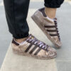 Adidas Superstar Personalizzate Délavé Marrone con Inserti Cocco