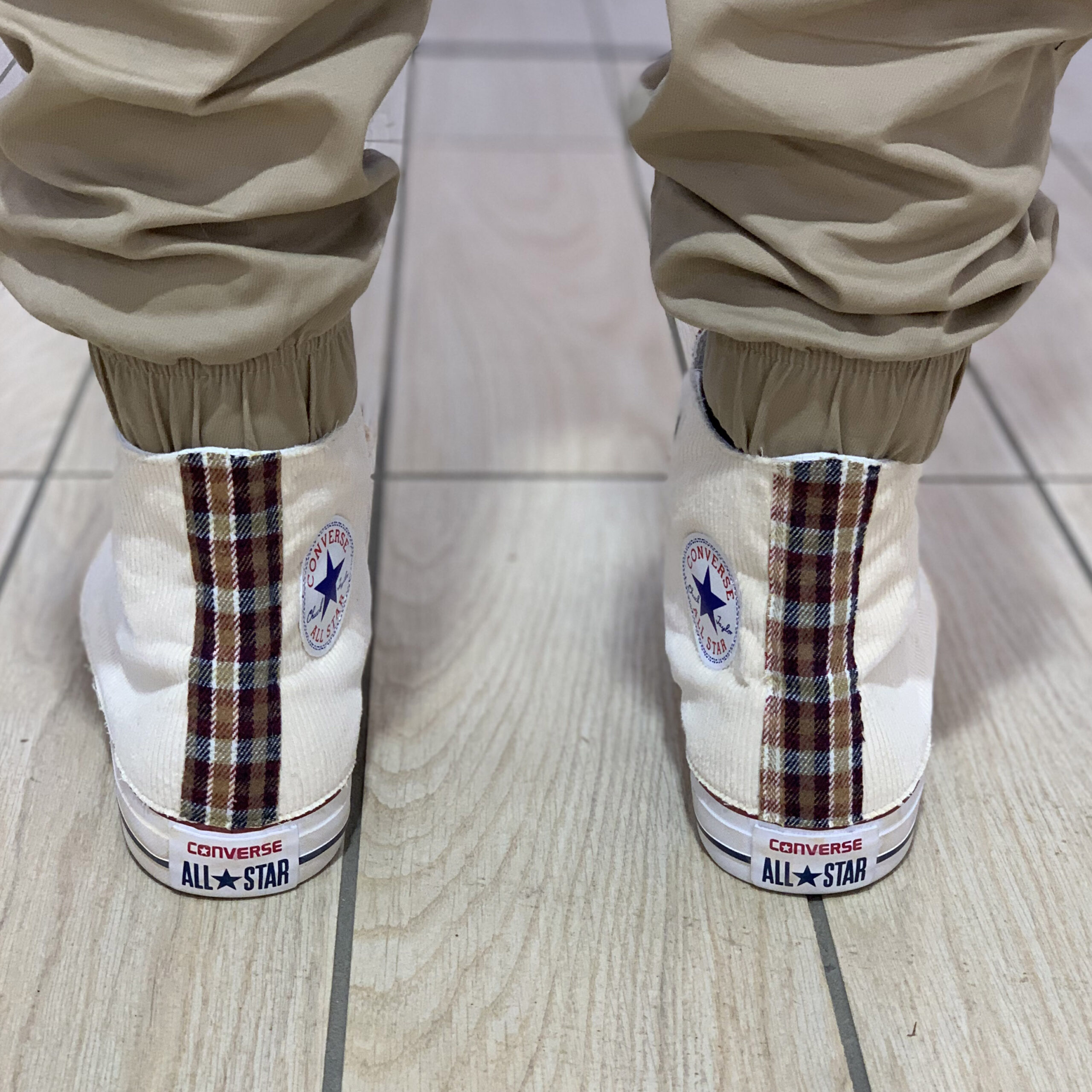 Converse Personalizzate Mille Righe Panna