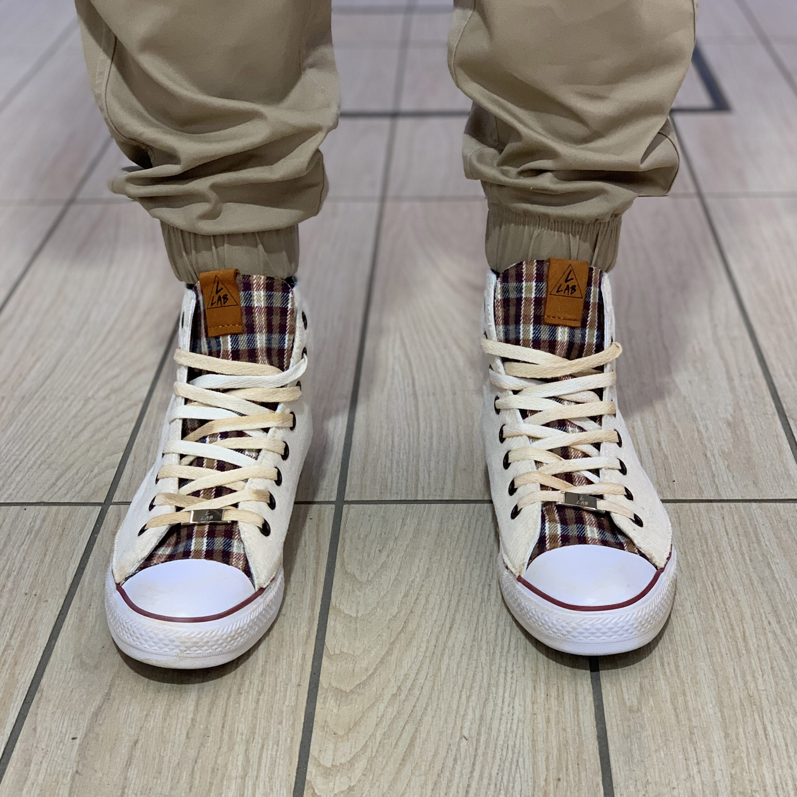 Converse Personalizzate Mille Righe Panna