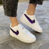 Nike Air Force One Custom Doppio Swoosh Glitter Nero e Viola