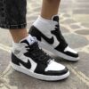 Nike Jordan 1 Custom Inserti in Pelle Nera Vol.2