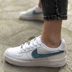 Nike Air Force One Custom Squamato Acqua Marina