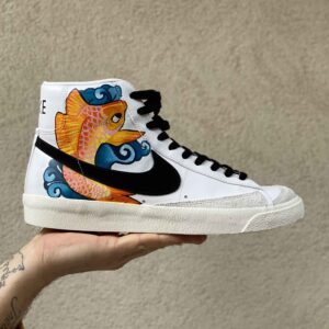 Nike Blazer Customized Dipinte a Mano Carpa Koi