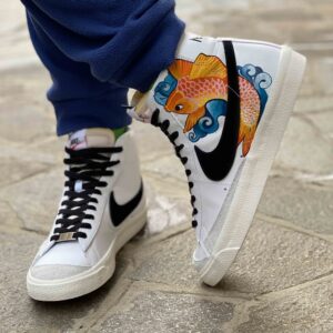 Nike Blazer Customized Dipinte a Mano Carpa Koi