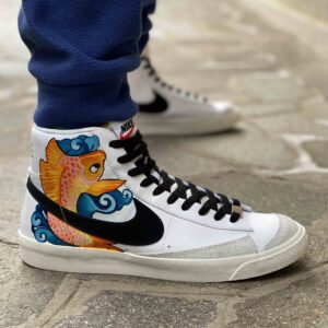 Nike Blazer Customized Dipinte a Mano Carpa Koi