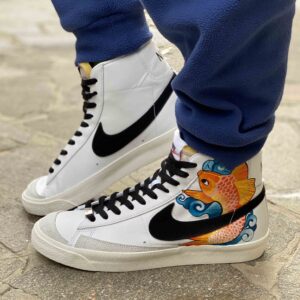 Nike Blazer Customized Dipinte a Mano Carpa Koi