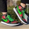 Nike Jordan Custom Doppio Swoosh Nero e Verde con Lacci Verdi